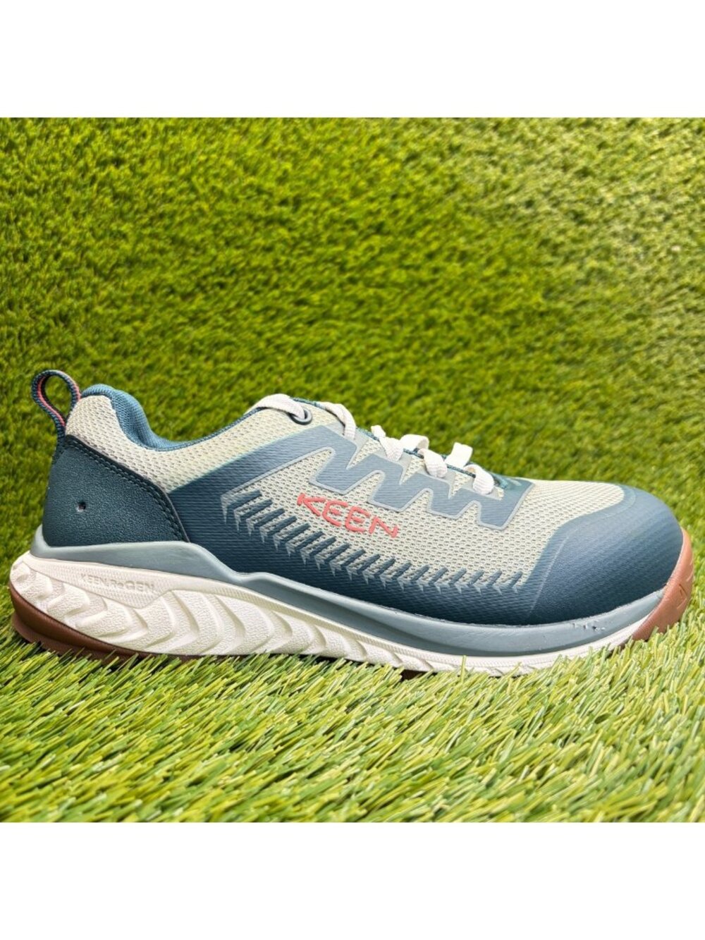 Keen Utility Arvada Low Women Size 9D Gray Green Composite Toe Safety Work Shoes